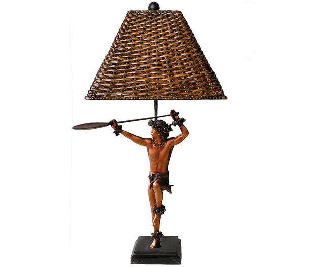 Hoewaa Canoe Paddler Lamp 24 inch By Kim Taylor Reece | #ktr680034590250 Hoewaa Canoe Paddler Lamp 24 inch By Kim Taylor Reece | #ktr680034590250